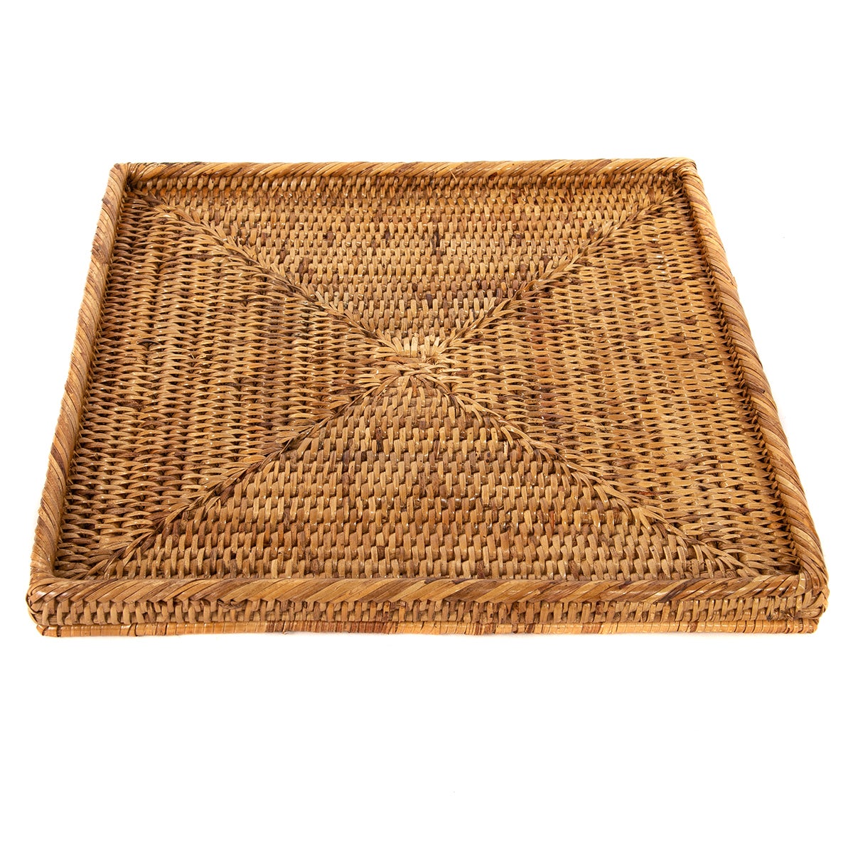 Artifacts Trading Company Square Flat Tray Honey Brown